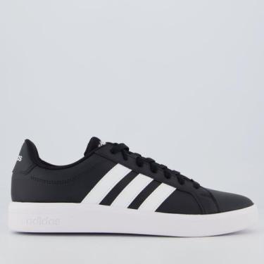 Imagem de Tênis Adidas Grand Court Base 3.0 Preto e Branco, 43