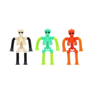 Imagem de Brinquedo De Pegadinha De Esqueleto Retrátil Colorido Aleatório De Hal
