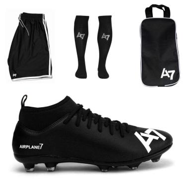 Imagem de Chuteira Botinha De Campo + Meião + Porta + Short-Masculino