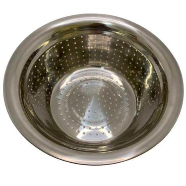 Imagem de Kit 4 Escorredores De Aço P/ Arroz Massas Legumes Inox 22 cm - Kehome