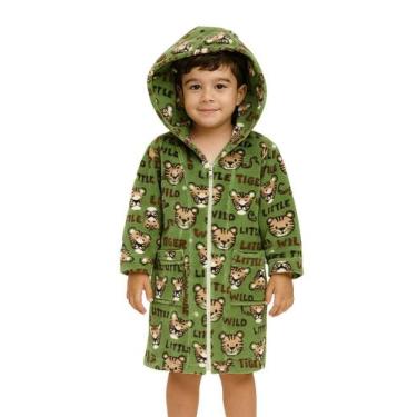 Imagem de Roupão Infantil Soft Zíper - Sogni Belli, 4, Leão