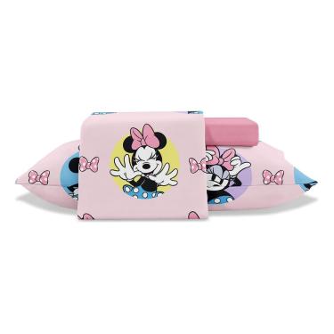 Imagem de Jogo De Cama Solteiro 300 Fios Disney Minnie 3 Peças Jolitex