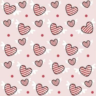 Imagem de Papel De Parede Infantil Corações Com Asas - Drop de Casa