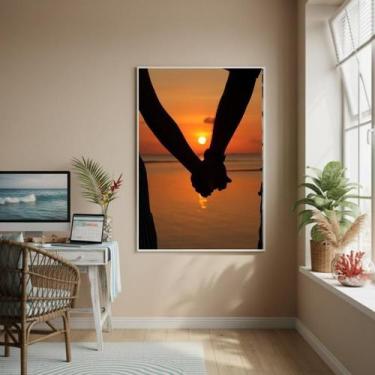 Imagem de Quadro Decorativo Mãos Dadas No Horizonte-70X50Cm - Quadros On-Line