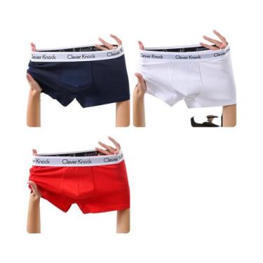 Imagem de Cuecas Boxer De Algodão Masculinas 3 Peças, Lingerie Sexy Para Homens,