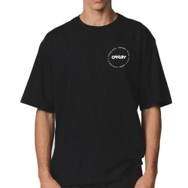 Imagem de Camiseta Oakley B1B Classics SM26 Masculina Blackout, GG, Preto