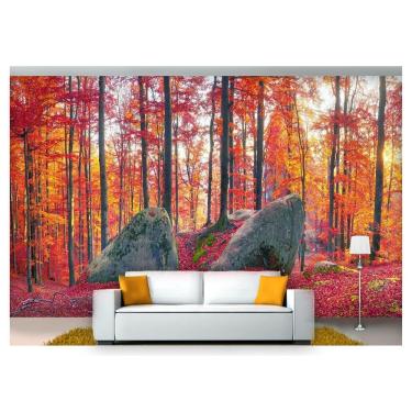 Imagem de Papel De Parede Floresta Natureza Árvores 3D 3M² Xna210