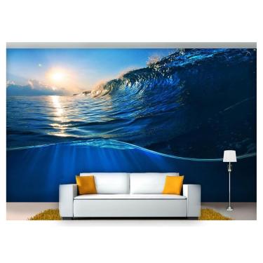 Imagem de Papel De Parede Vida Marinha Onda Sol Surf 3D Fm96