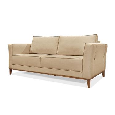 Imagem de Sofá Barão 3 Lugares 2,30 Linho Dourado - Lucadi Home