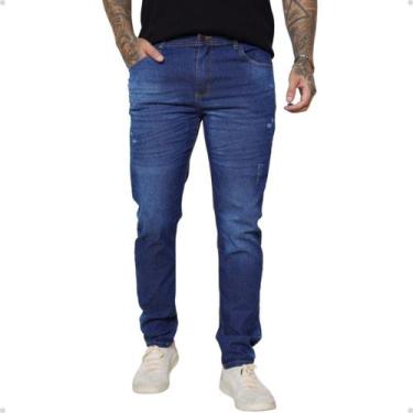 Imagem de Calça Jeans Masculina Básica Confortável Com Elastano Casual Moderna -
