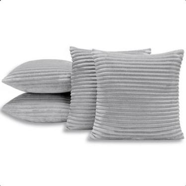 Imagem de Kit 4 Capas de Almofadas Decorativas 45x45 cm - Bia Enxovais, Cinza