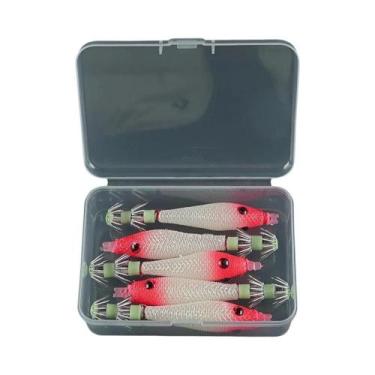 Imagem de Conjunto De Iscas Leves Para Pesca 5 Peças: Anzóis Para Lula, Camarão 