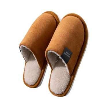 Imagem de Chinelos De Inverno Masculinos Quentes, Antiderrapantes, Macios E Conf