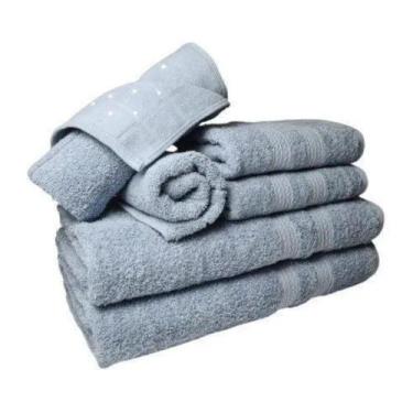 Imagem de Jogo Toalhas 2 Banhos 2 Rostos 2 Grande Grossa Azul - TOALHAS SHOW