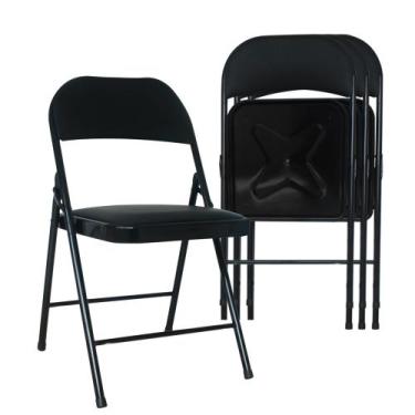 Imagem de Kit Cadeira Portátil De Ferro Dobrável Com Apoio de Costas e Assento A