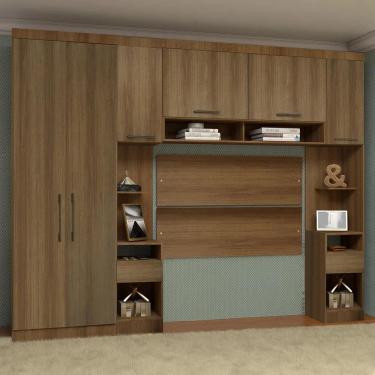 Imagem de Guarda Roupa Casal Modulado Cp02 Delphi Avelã L01 - Mpozenato