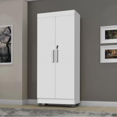 Imagem de Armário Multiuso 2 Portas com Chaves Texas J&A Móveis Branco