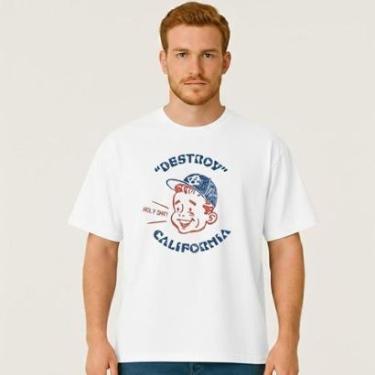 Imagem de Camiseta Oversized California Destroy Masculina Algodão Premium-Masculino