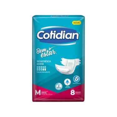 Imagem de Fralda Geriátrica Adulto Cotidian Bem Estar M 8 Unidades, 8 unidades, 