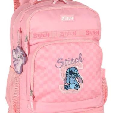 Imagem de Mochila Escolar Stitch Com Carrinho Infantil Resistente - - LUXCEL, Ro