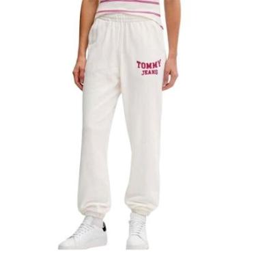 Imagem de Calça Moletom Tommy Jeans Jogger Off White Feminina-Feminino