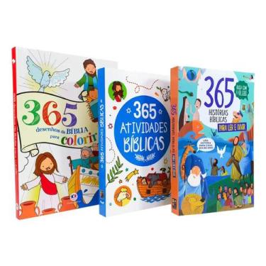 Imagem de Kit 3 Livros Bíblicos - 365 Histórias Bíblicas + 365 Atividades Bíblic