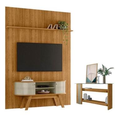 Imagem de Painel Piso Teto New Interlagos Cumaru com Rack Bancada Atlanta New Si