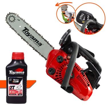 Imagem de Motorserra Moto Serra Motosserra Com Óleo Toyama 2T À Gasolina 25,4cc 1,14HP 12.000rpm Sabre 12’’ Ideal Para Tarugamento TCS25X