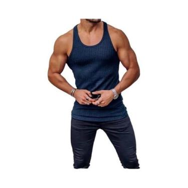 Imagem de Camiseta Regata Masculina Preta Respirável Para Academia, Fitness, Esp