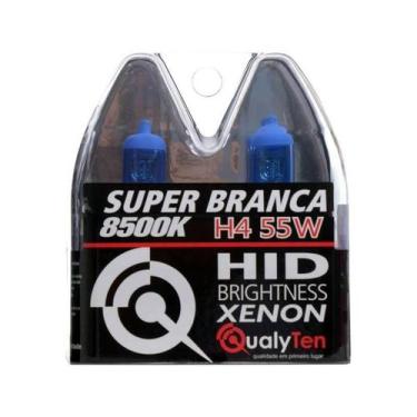 Imagem de Par De Lâmpadas Qualyten Super Branca H4 12V 55W - QUALYTEN - LAMPADAS