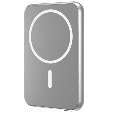 Imagem de Power Bank Geonav 5000mAh 20W USB C Magnético Prata Carregamento por I