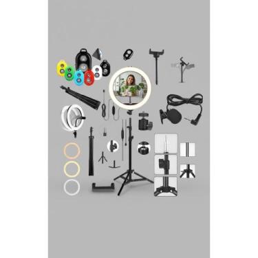 Imagem de 2x Ring Light LED Completo: Tripé 2.10m, Microfone, Controle - Congrat
