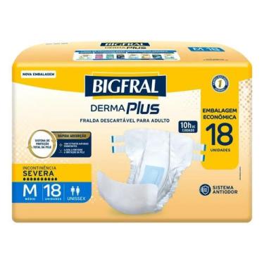 Imagem de Fralda Bigfral Derma Plus 18 unidades M - Congratulations Store