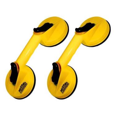 Imagem de Duas Ventosa Dupla Vácuo 160-180kg Forte Porcelanato Mármore - Titaniu