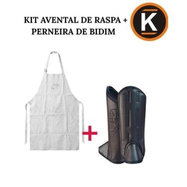 Imagem de Kit Proteção Roçador Avental de Raspa E Perneira Bidim - ASPETI
