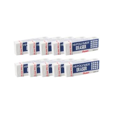 Imagem de Borracha Pentel HI-Polymer Branca Kit com 10 unidades