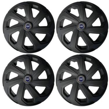 Imagem de Jogo calota 13 spider preto fosco palio siena uno a - Garagem Online E