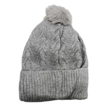 Imagem de Touca Inverno Feminina Forrada lisa Grosso Pompom para Frio-Feminino