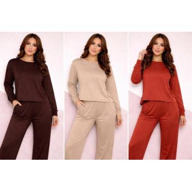 Imagem de Conjunto Lanzinha com Bolso Calça Pantalona moda feminina Elegante out