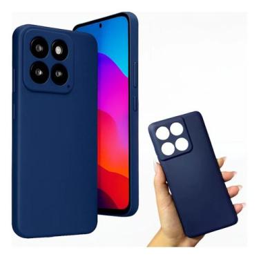 Imagem de Capa Case Silicone Aveludada para Moto Edge 60 Pro Azul Marinho - LXL