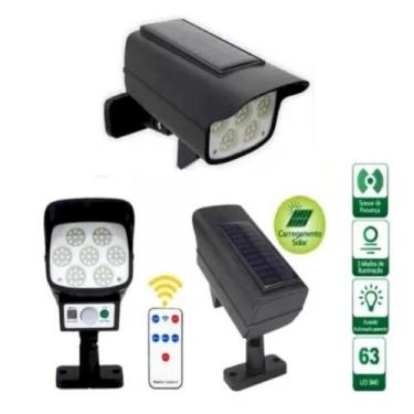 Imagem de Luminaria solar presença controle sensor remoto parede - Multicoisa da