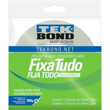 Imagem de Fita Dupla Face Acrílica, 19 Mm X 20 M, Uso Interno, Fixa Tudo, Tek Bo