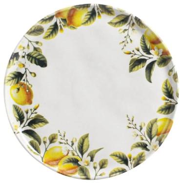 Imagem de Jogo 12 Pratos Rasos Bio Limonata 27,5cm Cerâmica Porto Brasil Decorado Mesa Posta