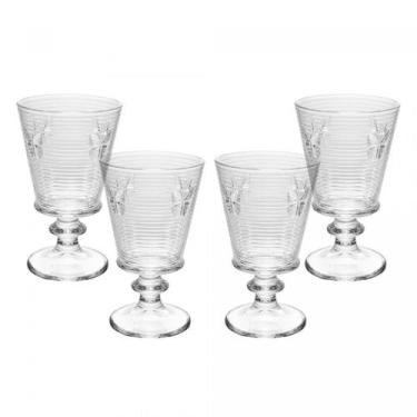 Imagem de Conjunto 4 Taças para Água Lines Butterfly 350ml em Vidro Wolff