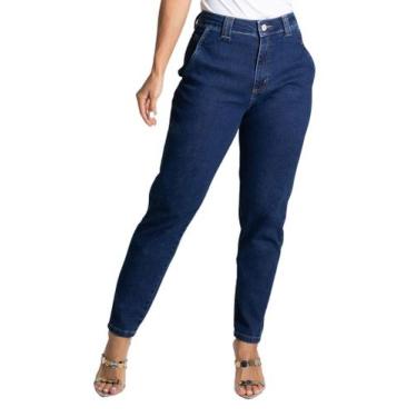 Imagem de Calça Jeans Feminina Cintura Alta Sawary, Azul, 42