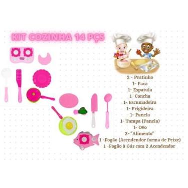 Imagem de Cozinha Infantil Completa 14 pçs Panelinhas Fogão - zein