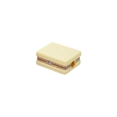 Imagem de Apontador Formato Biscoito Tons Pasteis Com Deposito Cis, AMARELO RETA