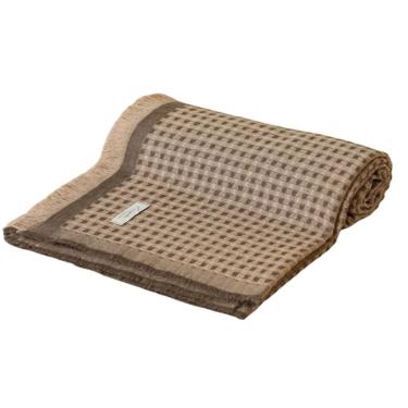 Imagem de Manta Decorativa Formah Piquet 100% Algodão para Sofá Cama e Decoração Ocre LM Peter