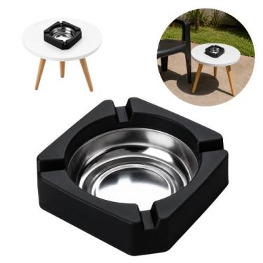 Imagem de Cinzeiro de Metal Premium de Mesa Decorativo - New Goods, Preto