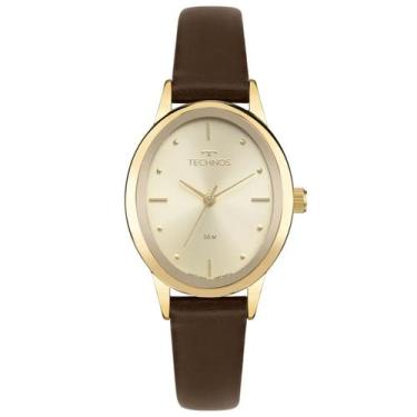 Imagem de Relógio Feminino Technos 2035NFK Oval Pulseira de Couro